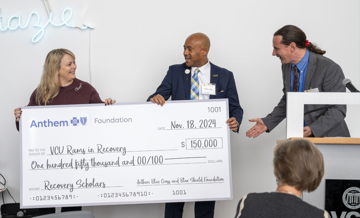 Check presentation to Rams in Recovery