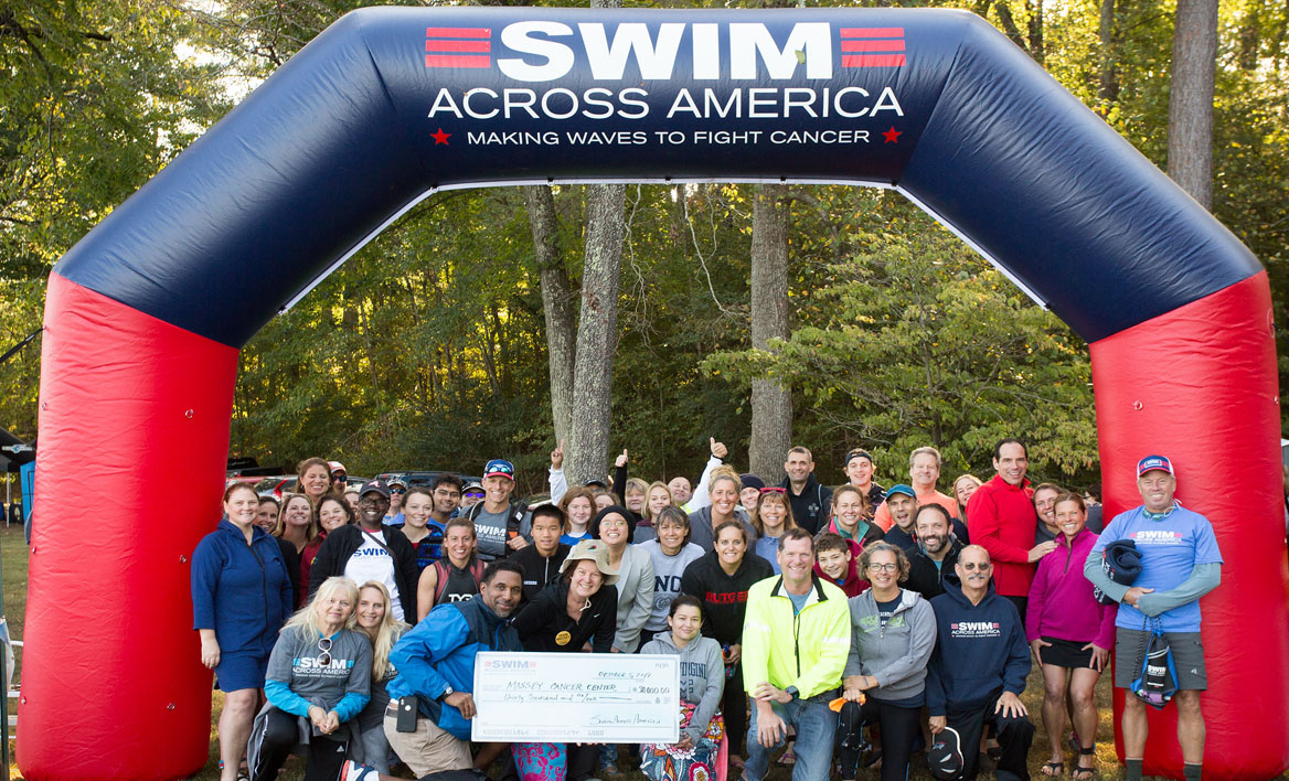 Massey fundraisers with Swim Across America