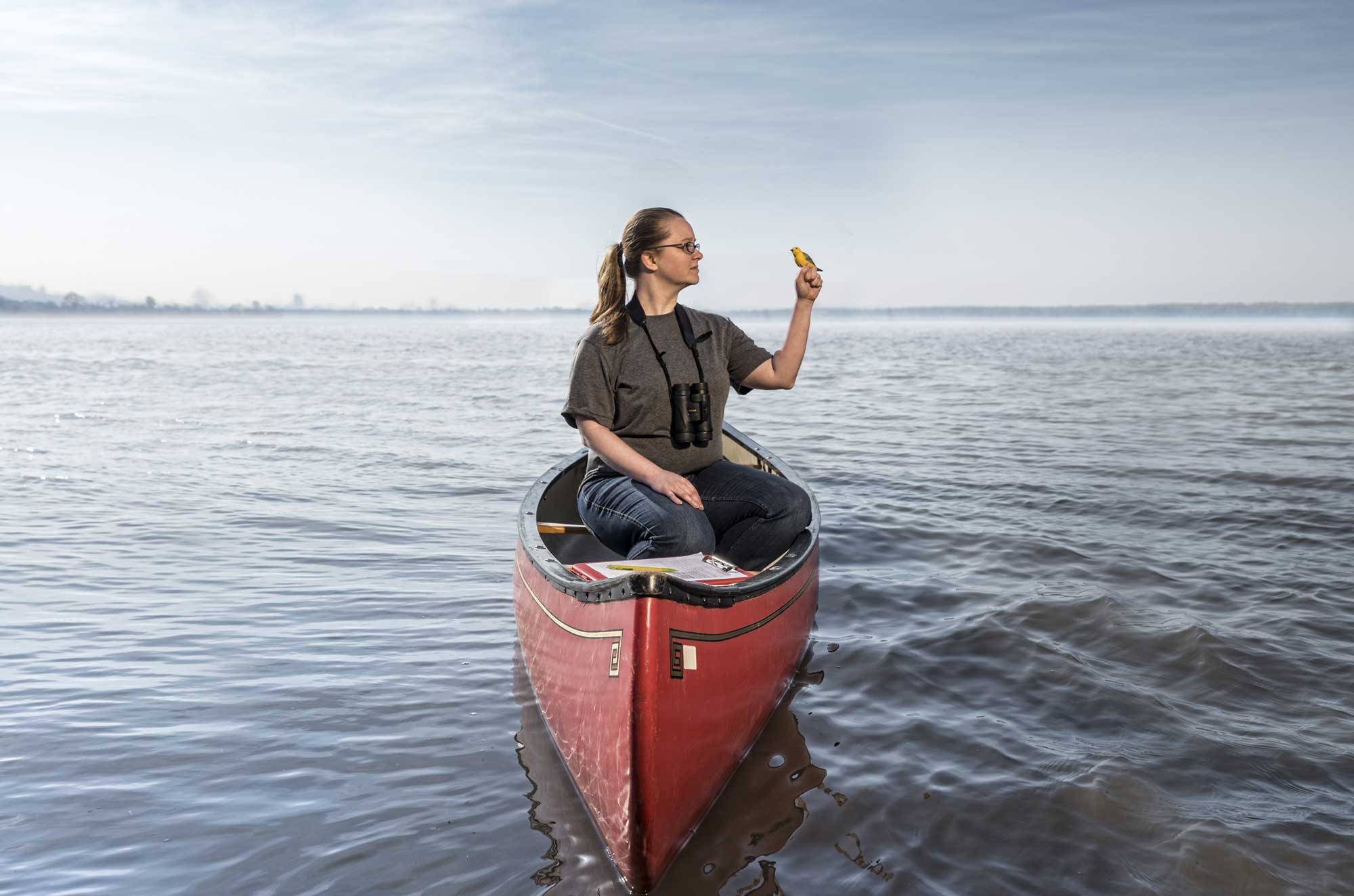 Stephanie Warshawsky in canoe
